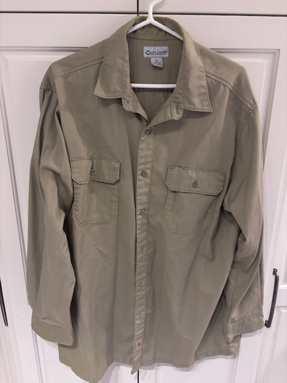 Carhartt Men's Tan Work Shirt Jacket xl